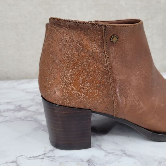 Hispanitas Ankle Boor 75677 Dakota Brown Leather Ankle Boots - Picture 3 of 13